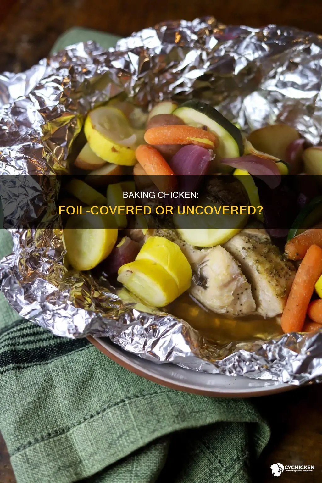 do i cover my chicken with foil when baking