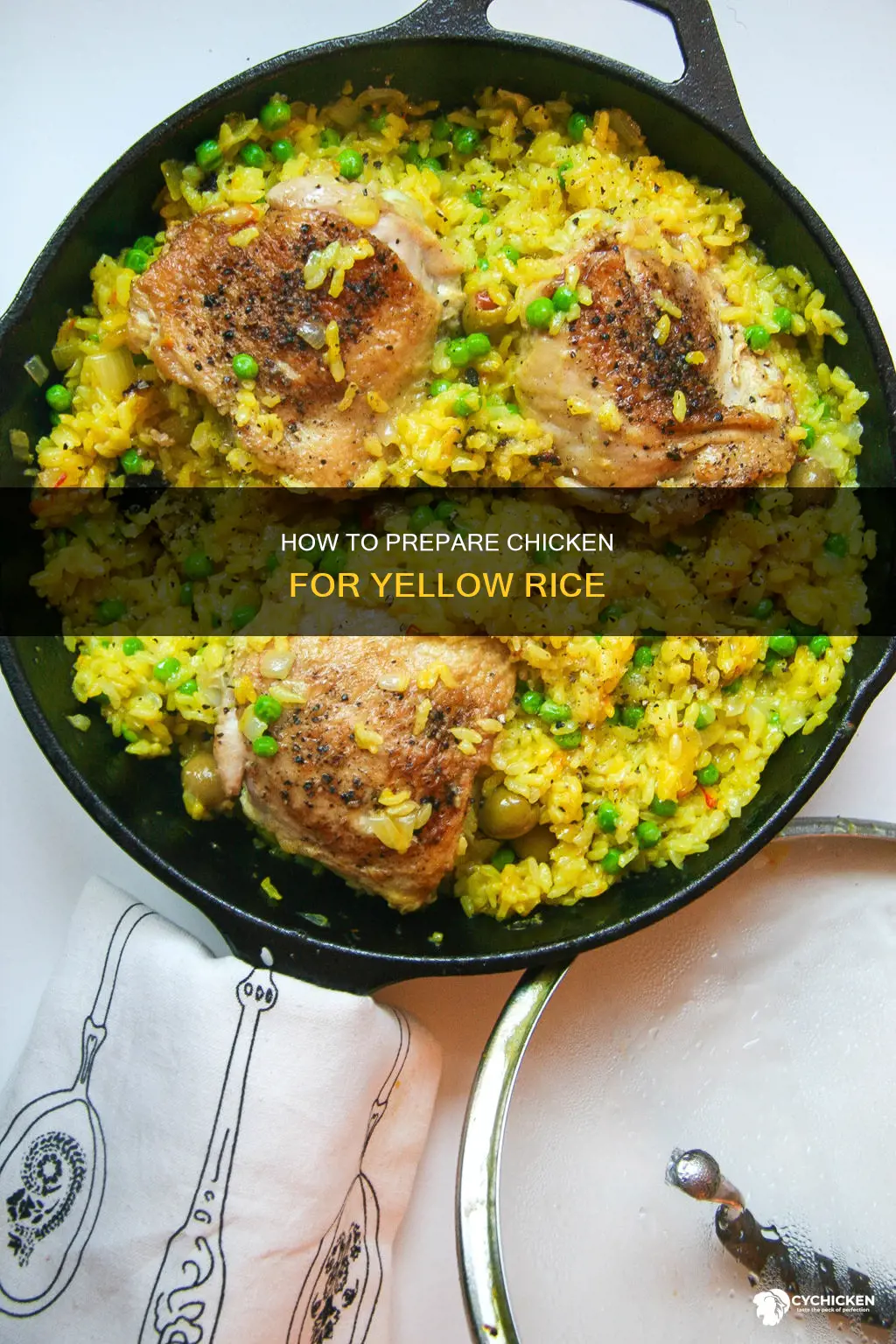 do i cut chicken up for chicken and yellow rice