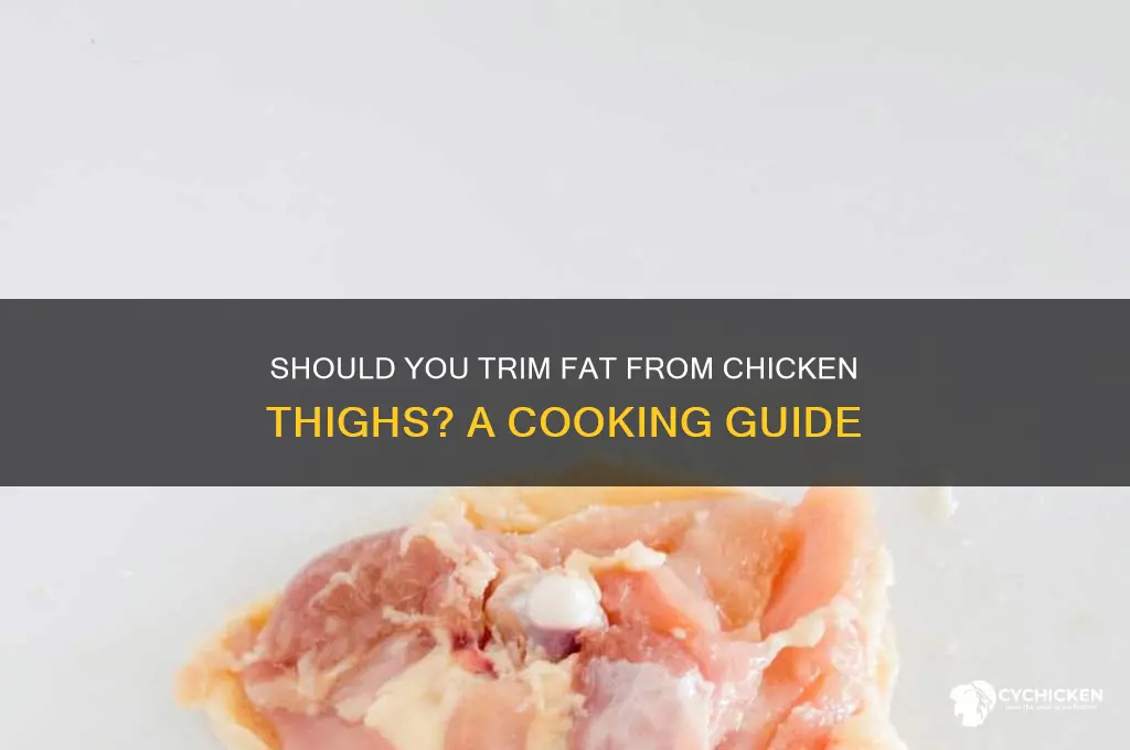 do i cut fat off chicken thighs