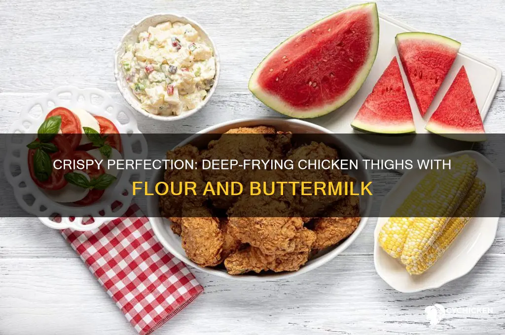 do i deep fry chicken thighs with flour and buttermilk