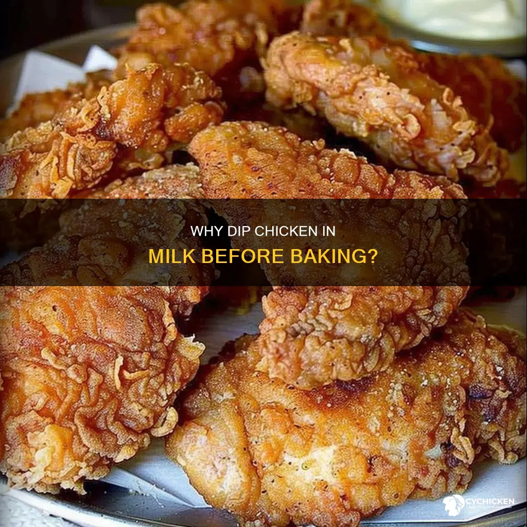 do i have to dip chicken in milk before baking