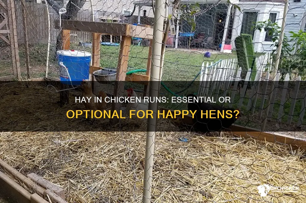 do i need hay in my chicken run