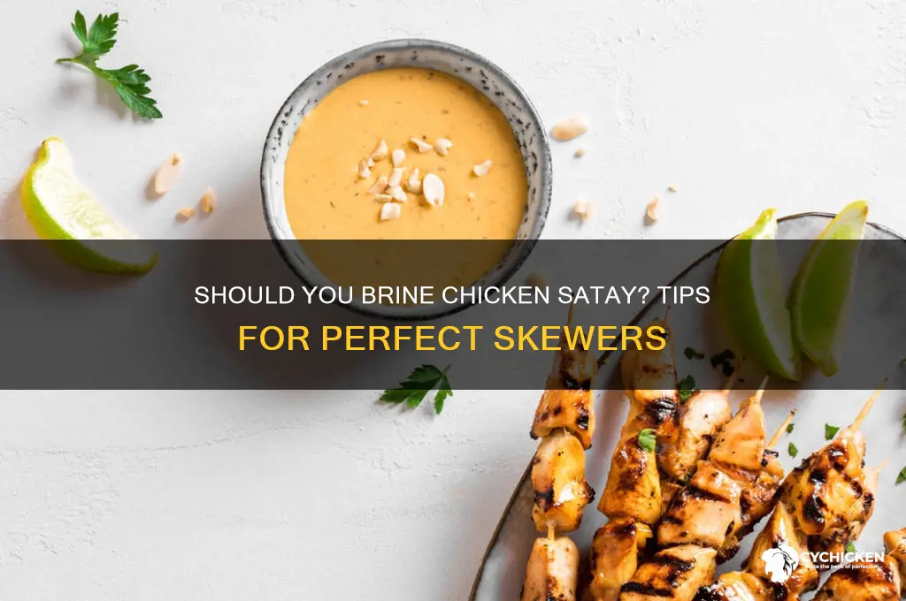 do i need to brine chicken satay