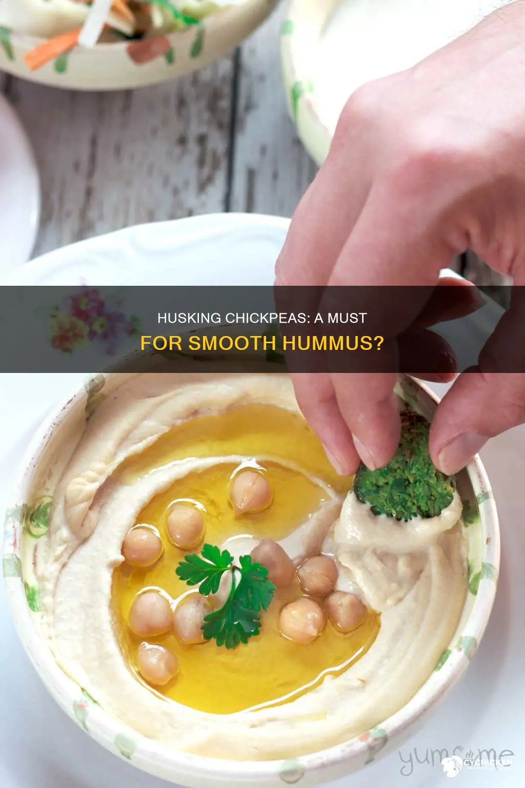 do i need to husk chick peas before hummus