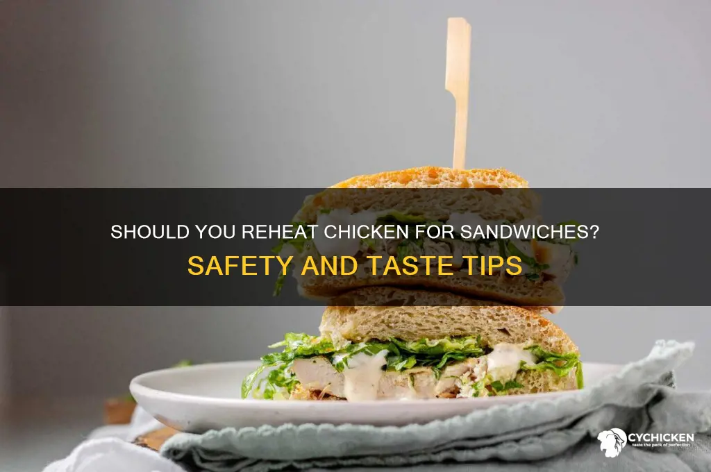 do i need to reheat chicken for a sandwich