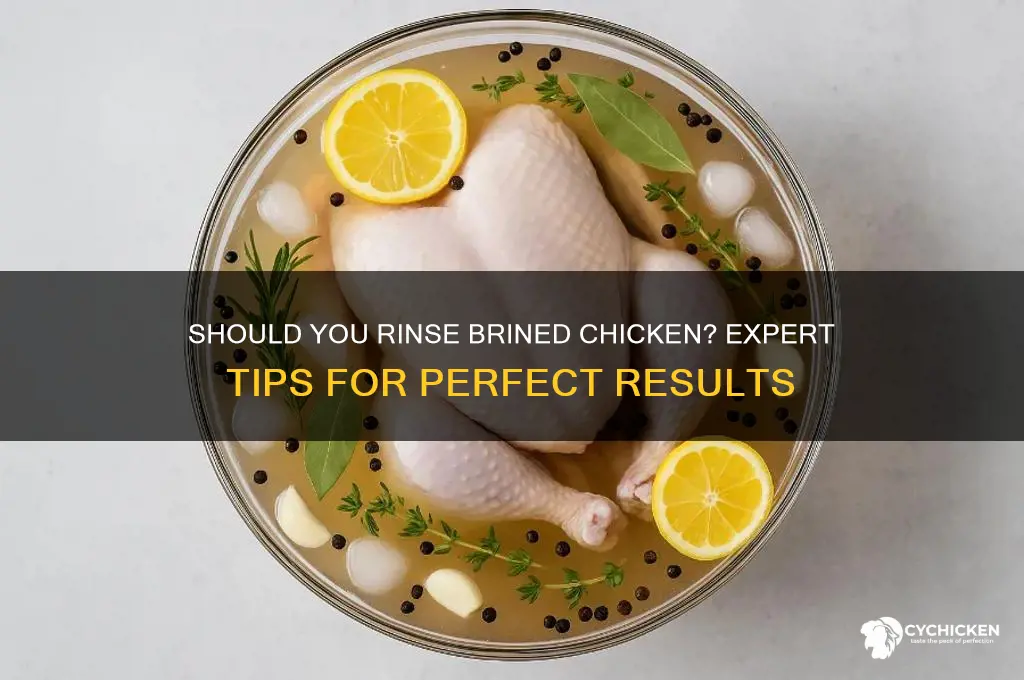 do i need to rinse brined chicken