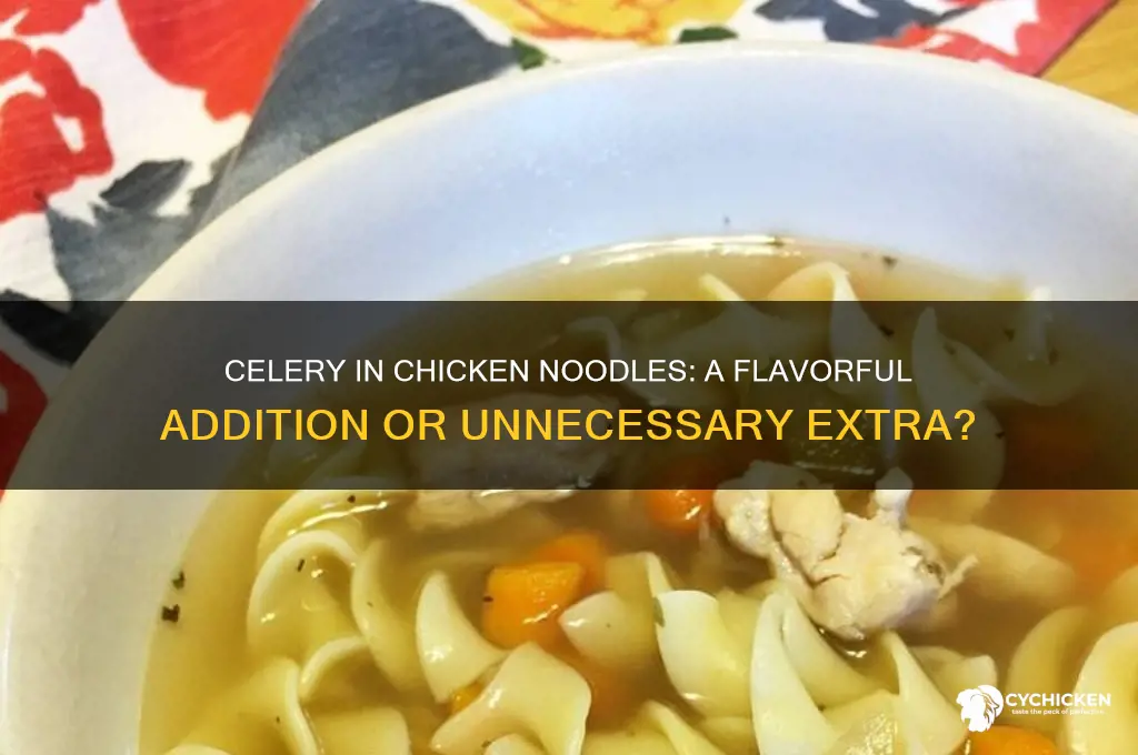 do i put celery in homemade chicken noodles