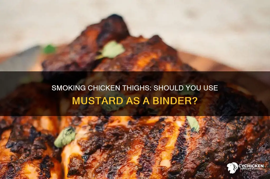 do i use mustard on chicken thighs for smoking