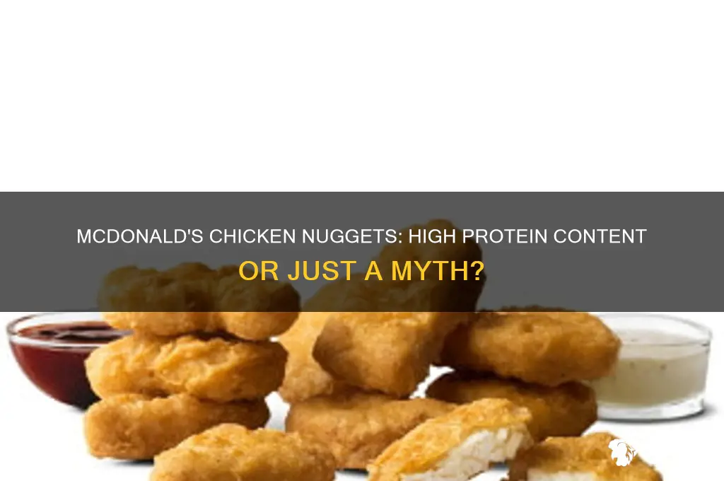 do mcdonalds chicken nuggets have a lot of protien