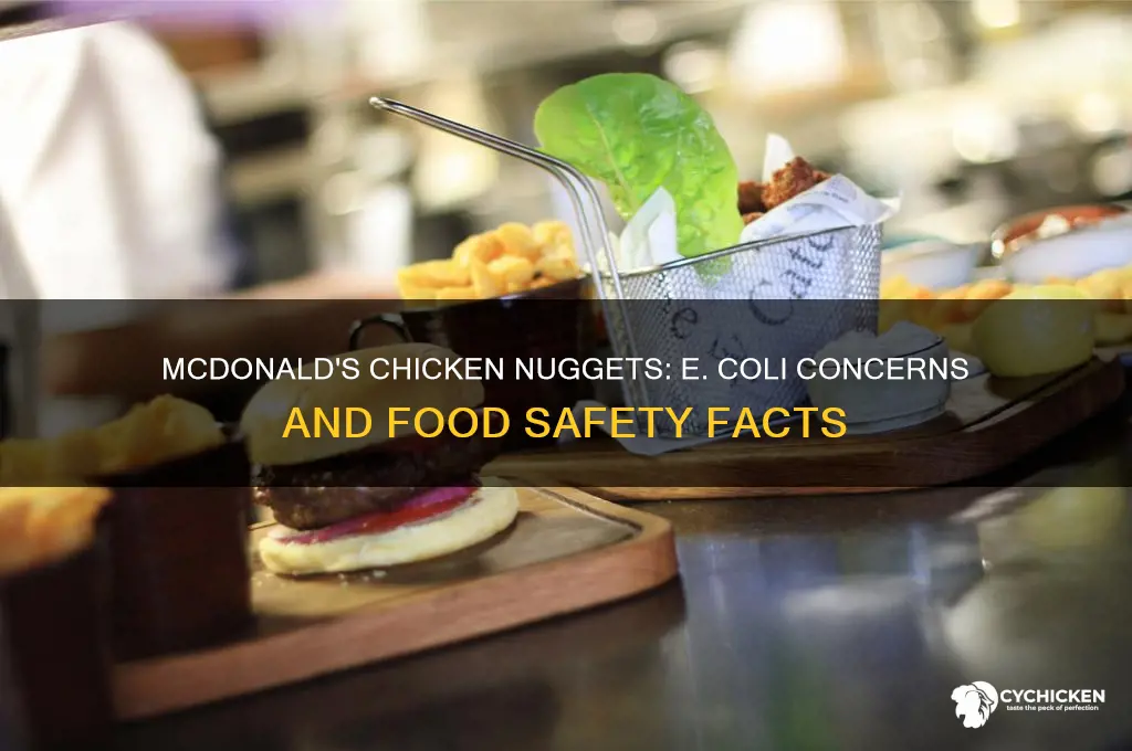 do mcdonalds chicken nuggets have ecoli
