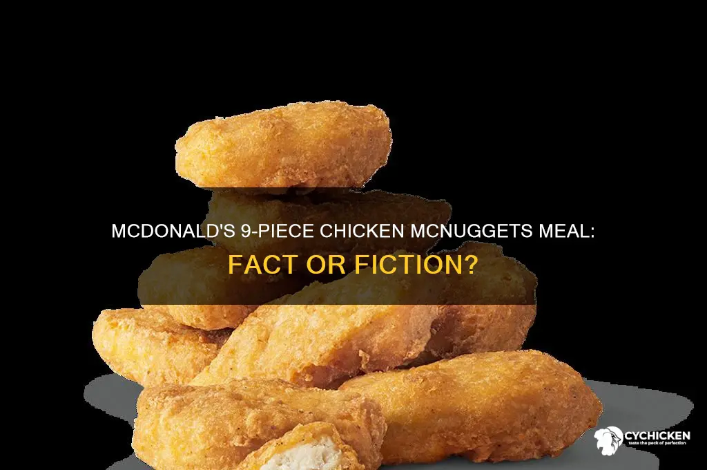 do mcdonalds do 9 chicken nugget meal
