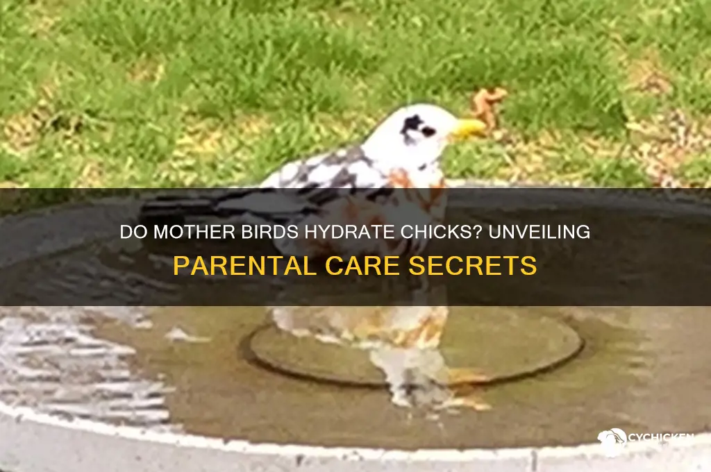 do mother birds bring water to their chicks