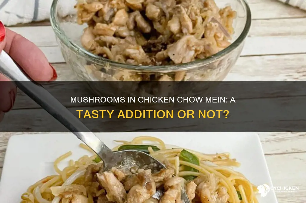 do mushrooms go into chicken chow mein