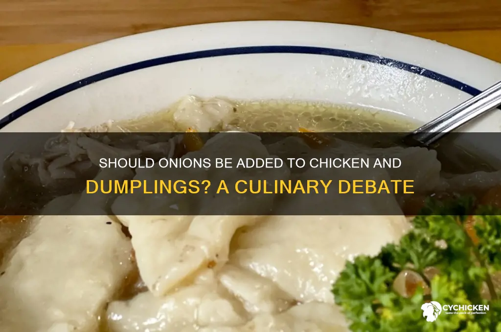 do onions go in chicken and dumplings