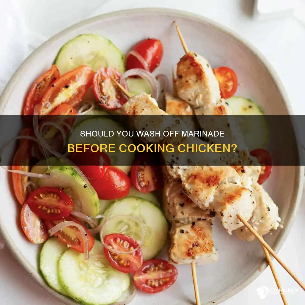do people wash off marinade on pre marinated chicken
