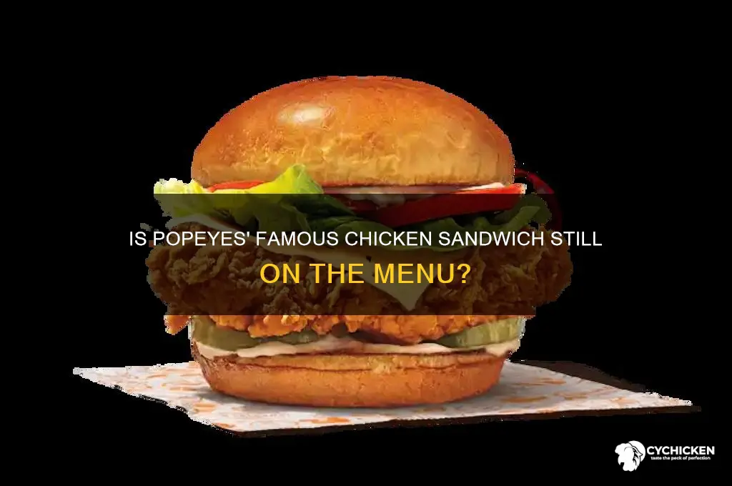 do popeyes still sell chicken sandwich