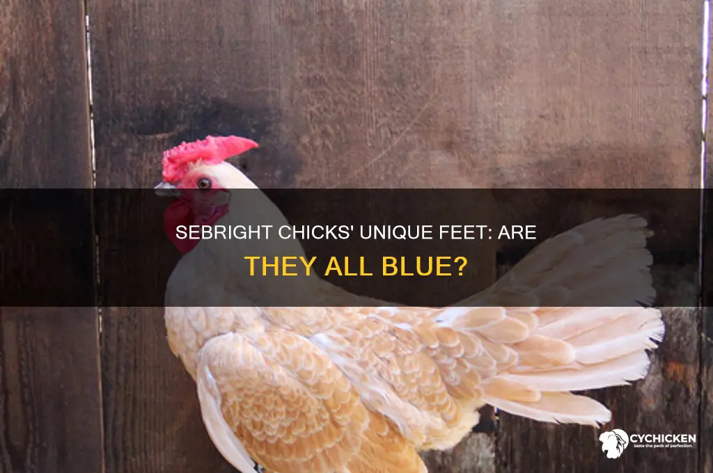 do sebright chicks have all blue feet