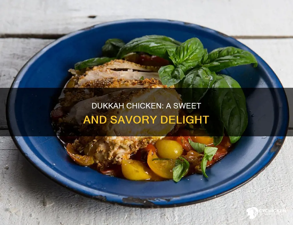 do the dukkah chicken with sweet potatoes and snap peas