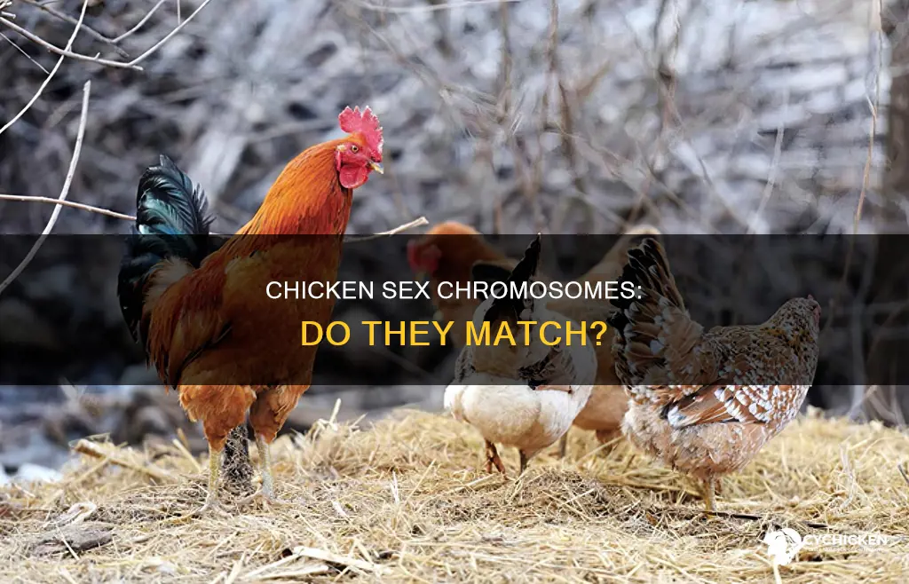 do the sex chromospns in a female chicken match