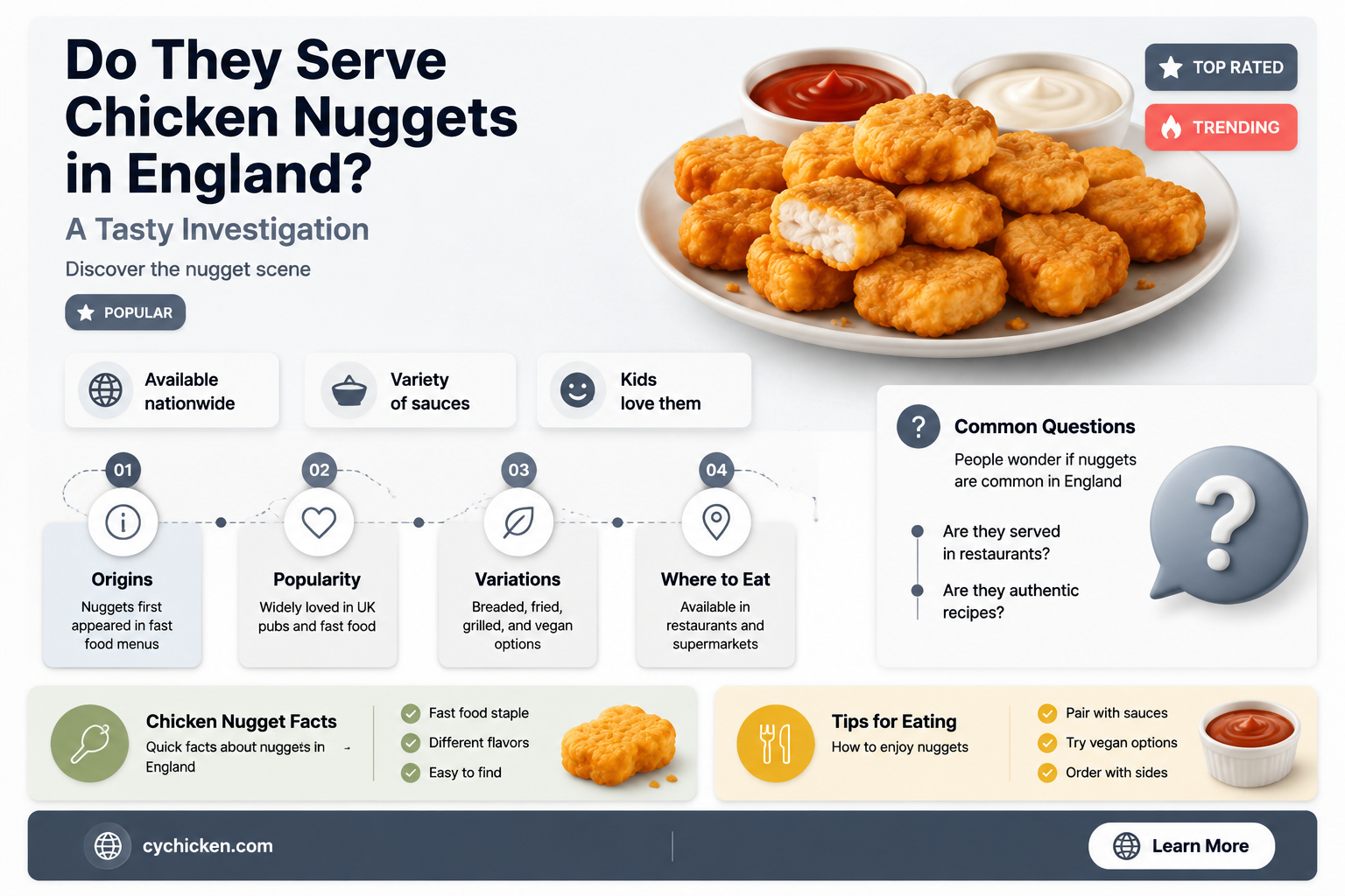are there chicken nuggets in england
