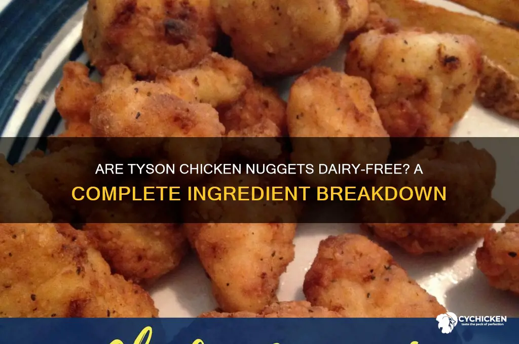 do tyson chicken nuggets have dairy