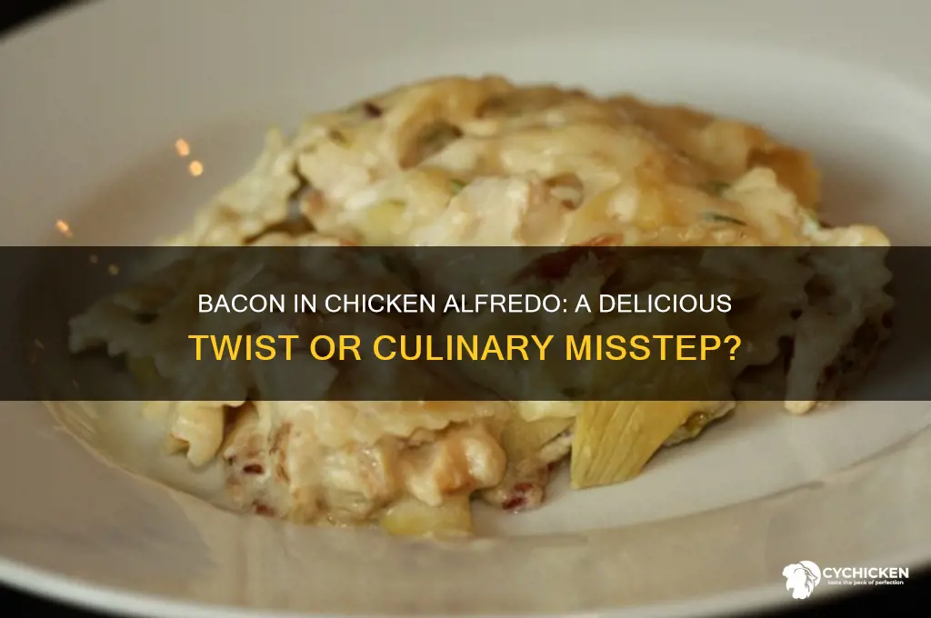 do you add bacon to chicken alfredo