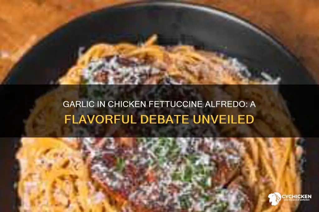 do you add garlic to chicken fettuccine alfredo