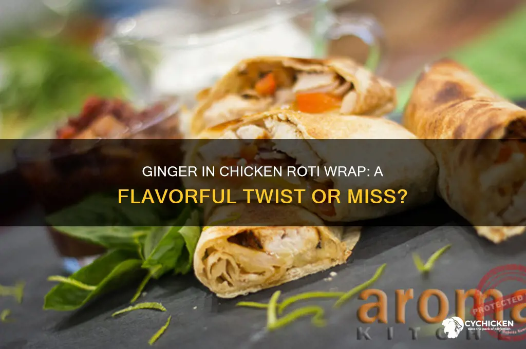 do you add ginger to chicken roti wrap