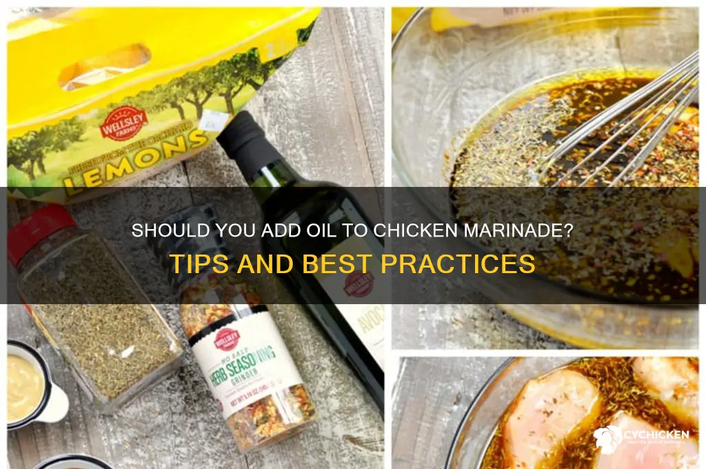 do you add oil to chicken marinade