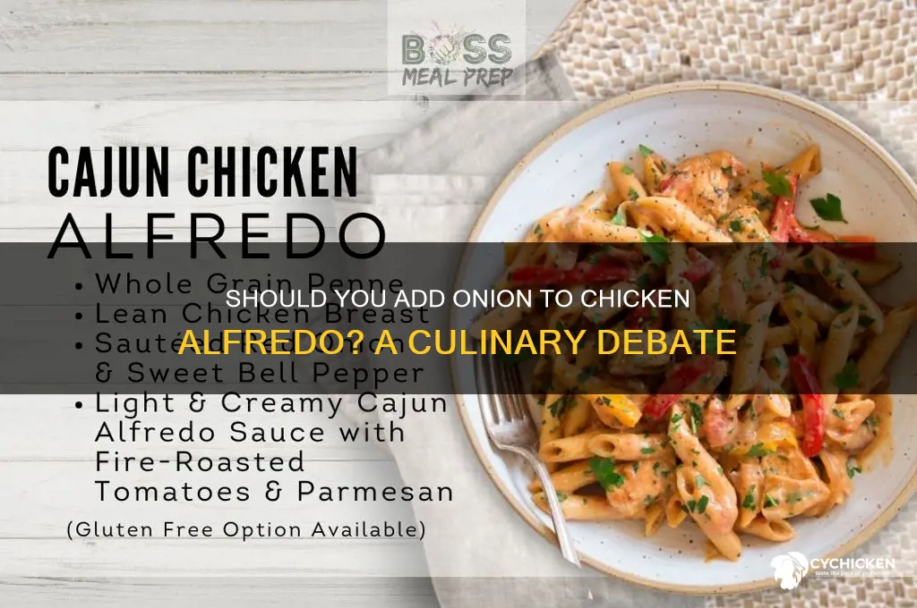 do you add onion to chicken alfredo