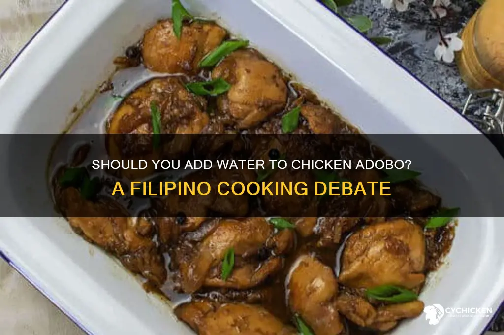 do you add water in chicken adobo