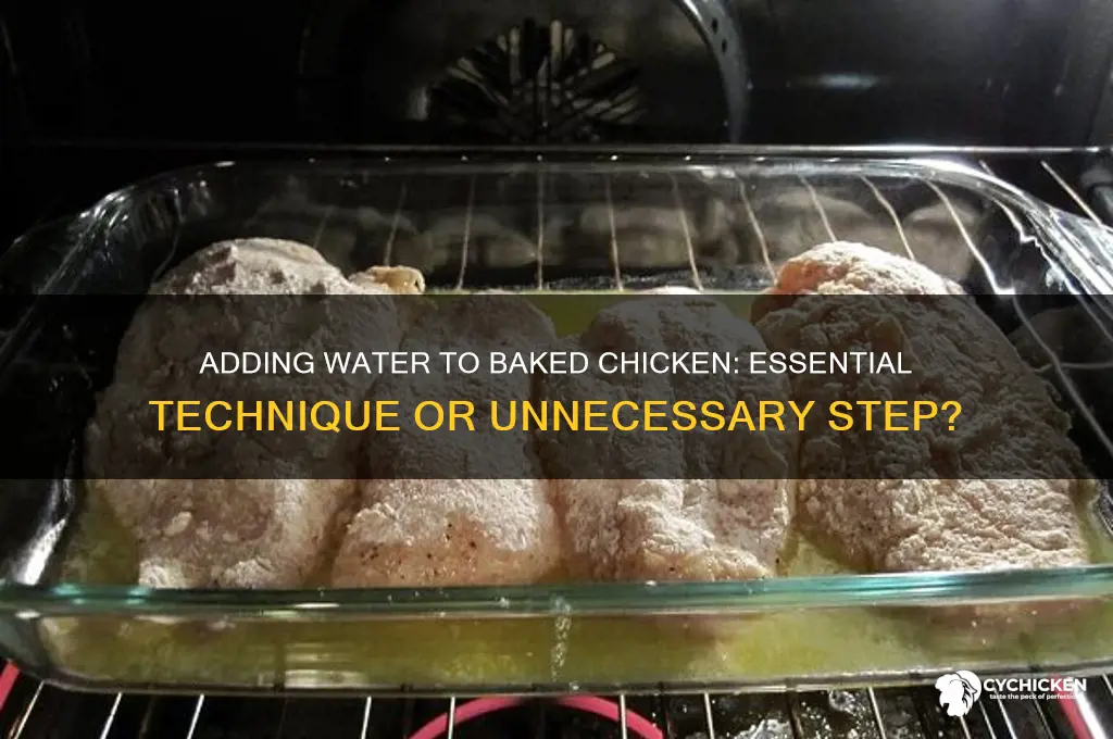 do you add water when baking chicken