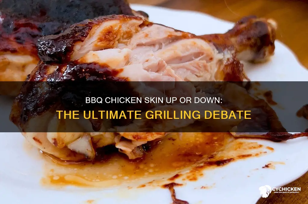 do you bbq chicken skin up or down
