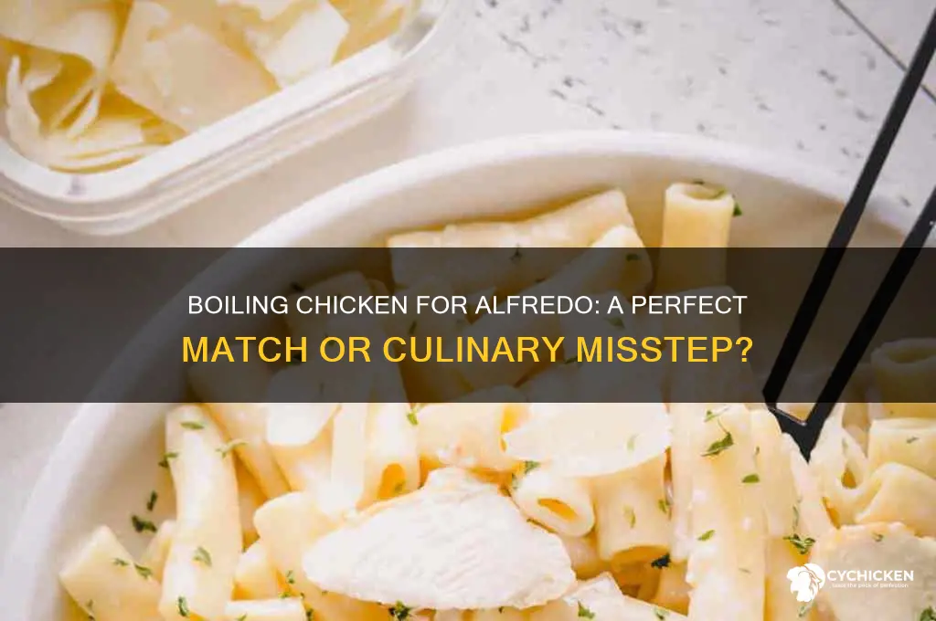 do you boil chicken for chicken alfredo