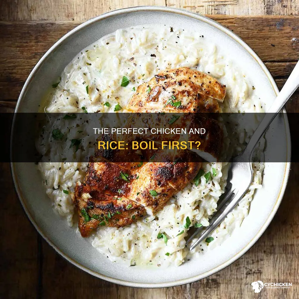 do you boil rice before adding it to your chicken
