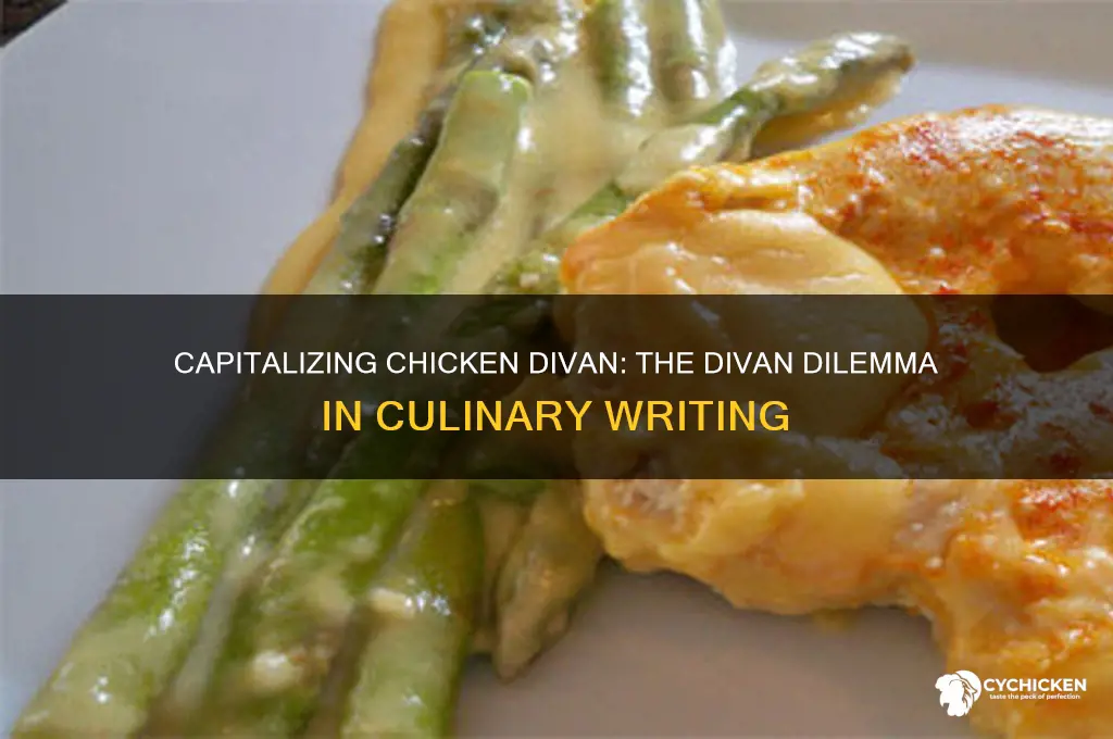 do you capitalize divan in chicken divan