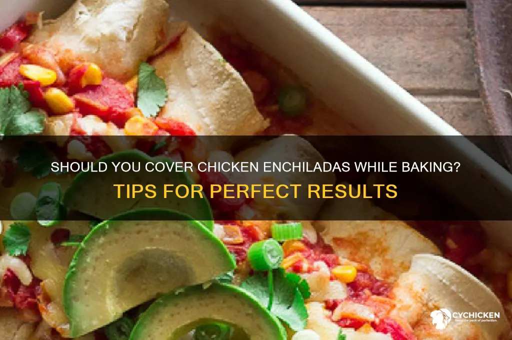 do you cover chicken enchiladas when baking
