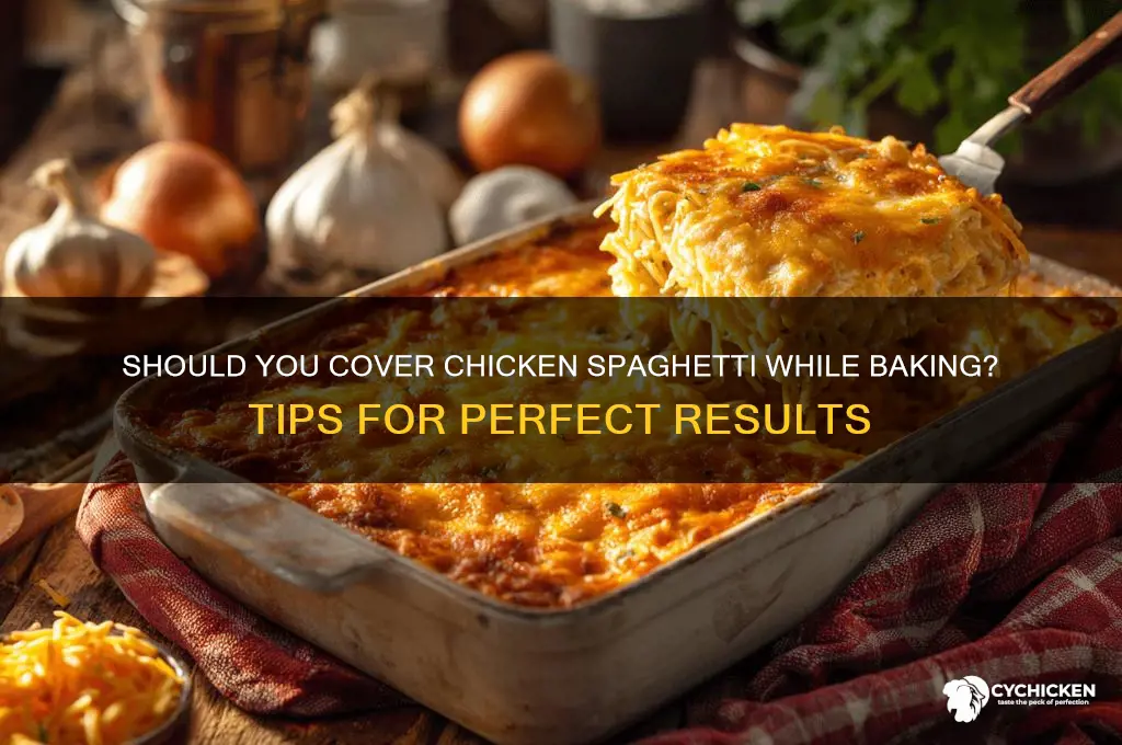 do you cover chicken spaghetti when baking