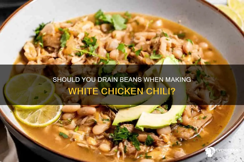 do you drain beans for white chicken chili