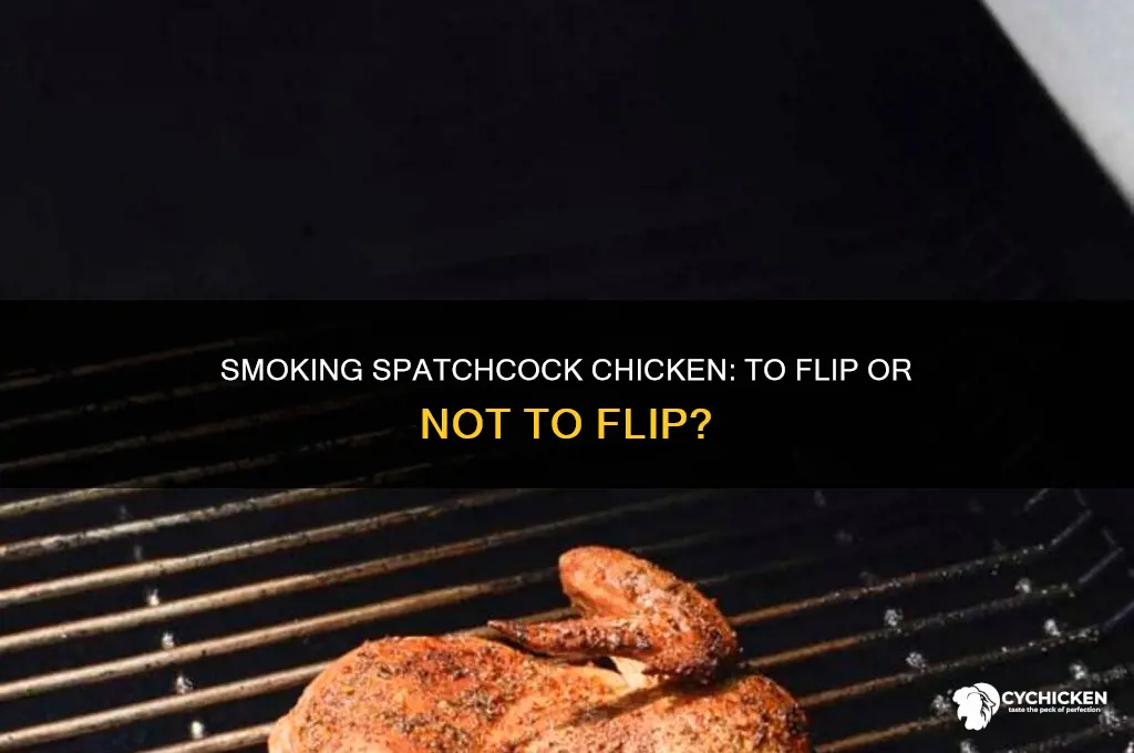 do you flip a spatchcock chicken when smoking