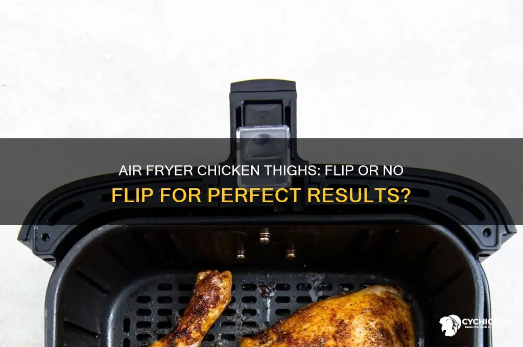 do you flip chicken thighs in airfryer