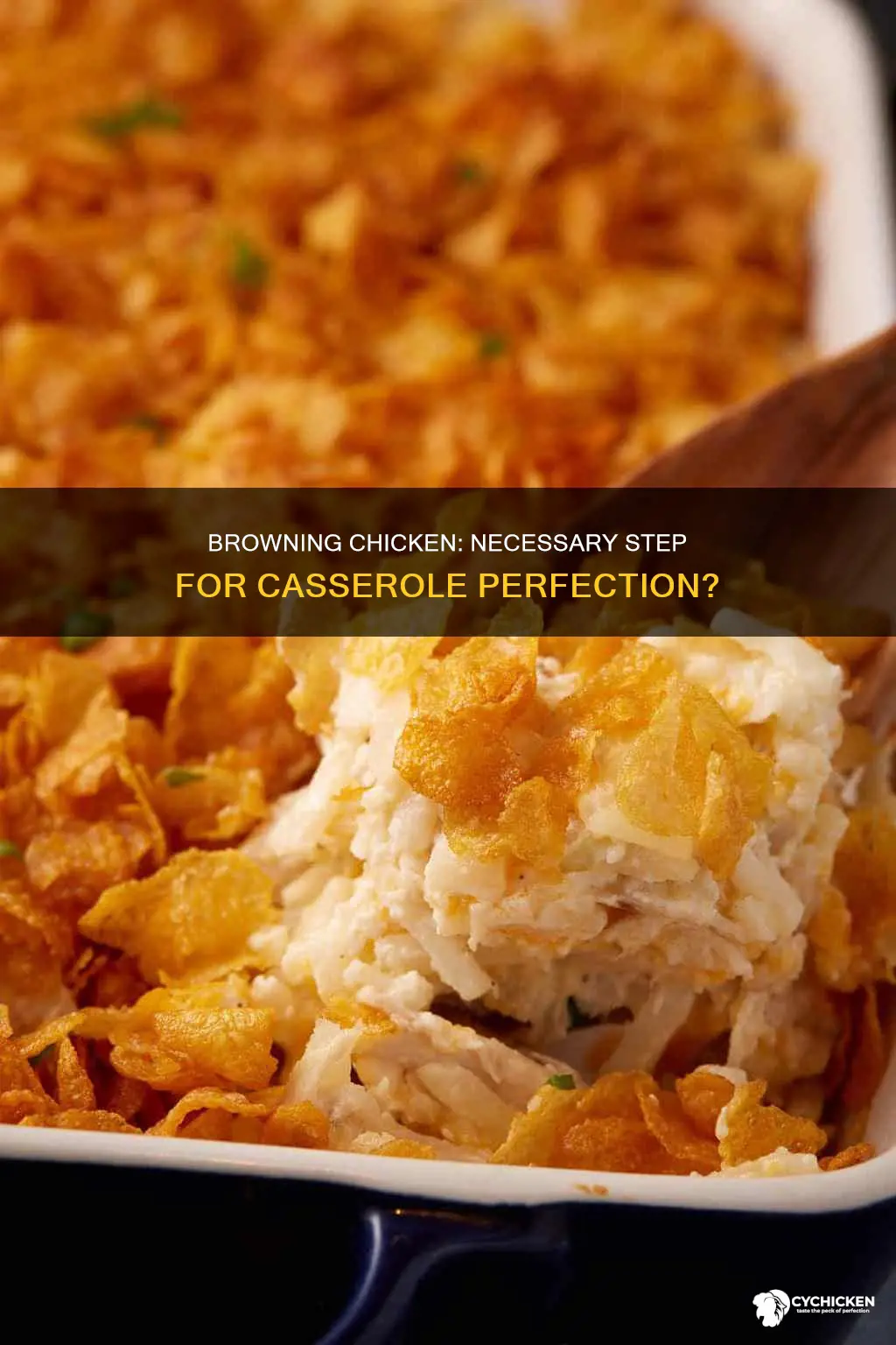 do you have to brown chicken before making a casserole