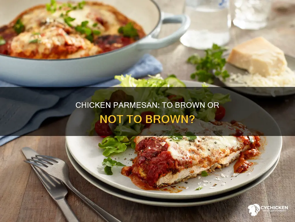 do you have to brown the chicken for chicken parmesan