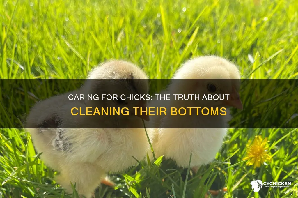 do you have to clean chicks butts