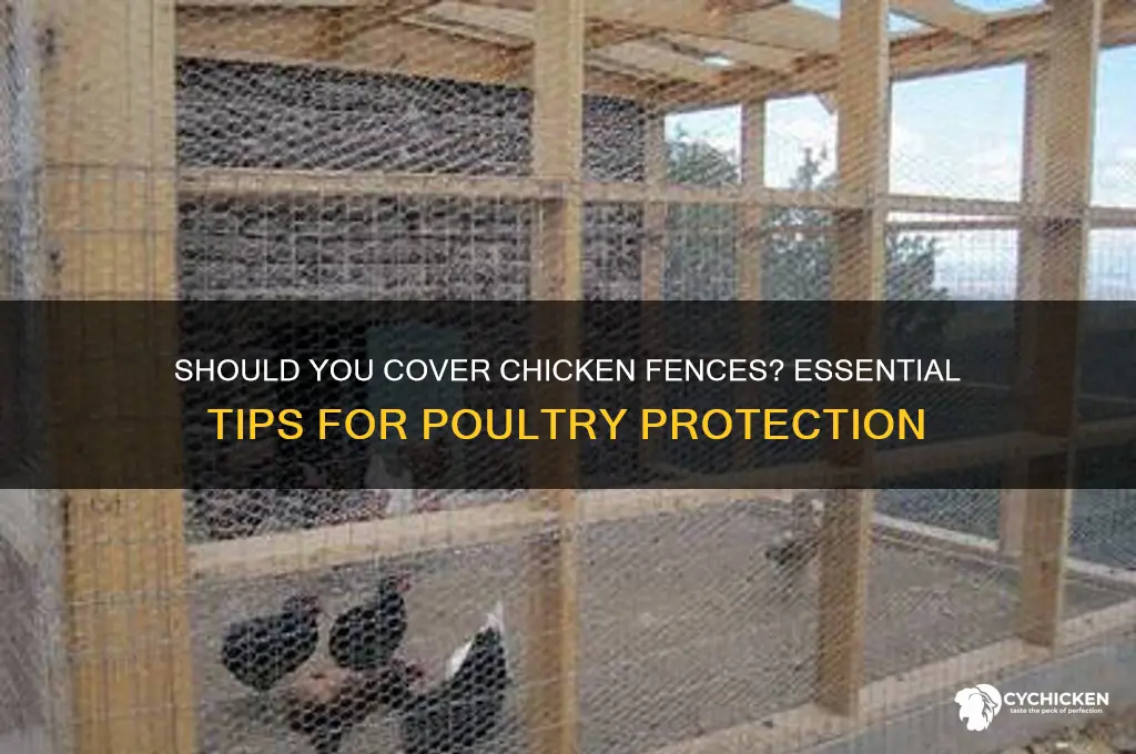 do you have to cover chicken fence