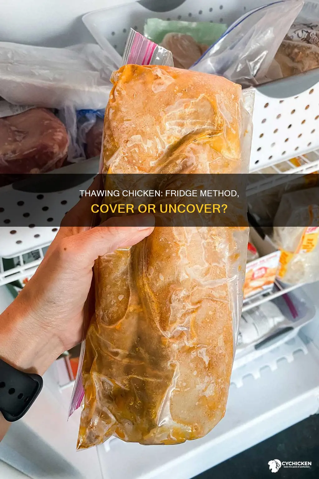 do you have to cover chicken when thawing in fridge
