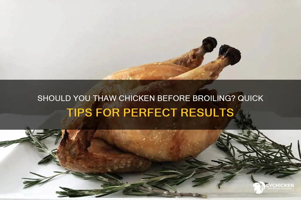 do you have to thaw chicken before broiling
