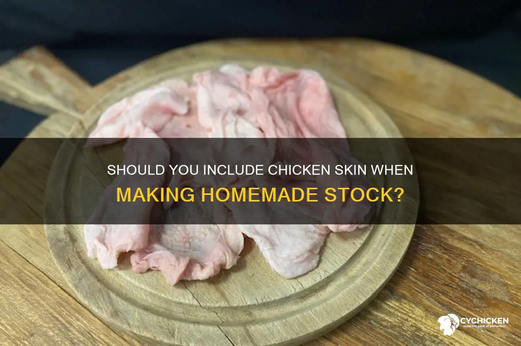 do you include skin when making chicken stock