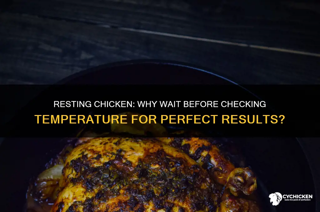 do you let chicken rest before checking temperature