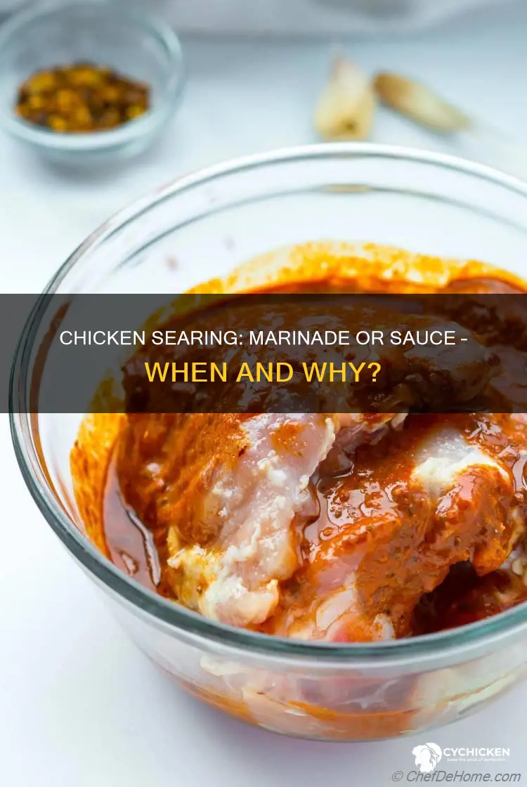 do you marinade and put sause on chicken sare